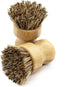 (2-Pack, AUEAR, Natural Bamboo Dish Scrub Brush Cleaning Pot Scrubber Brushes Coconut Bristles for Cast Iron Skillet