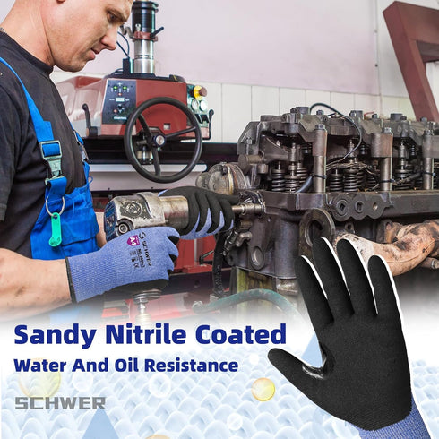 Schwer AIR-SKIN Cut Resistant Gloves AR3900 - Level 5 Lightweight Touch-screen Fit, XL