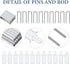 40 Set, 20 20 Pieces Plantation Shutter Repair Tool Including Spring Loaded Shutter Pins and Louvers Rod Staples