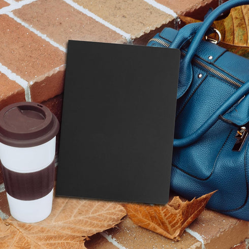 Large Notebook Journals Bulk, 12 Pack A4 Size, Black Cover, 60 Unlined Pages, 8.5x11 inch, 80GSM Paper