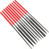 10Pcs Mini Needle File Set - Hardened Alloy Strength Steel Files Includes Round, Tapered, Half Round, and More