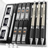 Nicpro 0.7 mm Art Mechanical Pencil Set - 3 PCS Metal Drafting Pencil with Lead Refills and Erasers for Artists