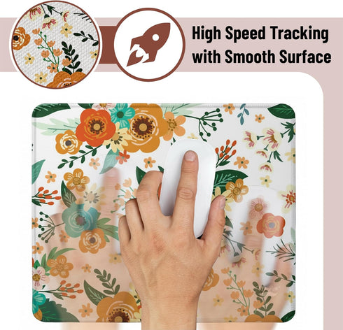 Mr. Pen 12.5"x 10.5", 2 Pack, - Mouse Pad, Floral, Women Girls Flowers, Waterproof Laptop and Computer Mouse Pad
