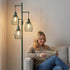 Dimmable 3 800 Bulbs Torondo Industrial Floor Lamps for Living Room, Green Tree Standing Tall Lamps with Elegant