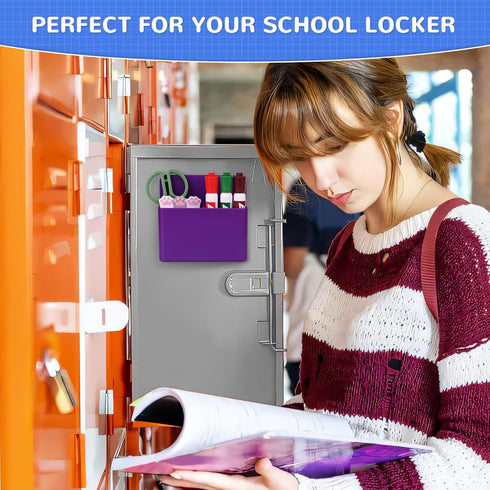 Magnetic Dry Erase Marker Holder, Magnetic Pen Holder for Fridge, School, Office, Home, 1 Pack, Purple