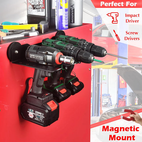 MUTUACTOR Super Power Tool Organizer Heavy Duty,Magnetic Mount Drill Holder Tool Storage,Anti-slip Magnetic Impact