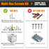 Dianrui 2013 8.8 Set (3 PCS Metric & SAE Nuts & Bolts & Wood Screws Assortment Kit, Phillips Pan Head & Flat Head