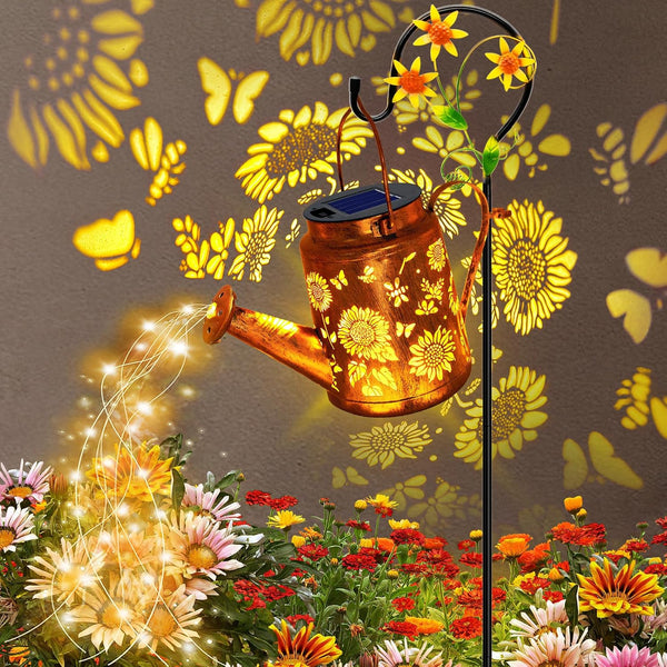 Solar Watering Can with Lights, Birthday Gifts for Mom Women Mother's Day,