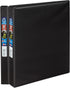 Avery Heavy-Duty 3 Ring Binders, 1 Inch One Touch EZD Rings, 2 Black Binders