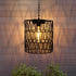 Livinlarge Hanging Pendant Lights,Metal Solar Outdoor Chandelier,Solar Hanging Lights with Warm White