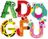 BeYumi 52Pcs Animal Alphabet Cutouts ABC Letters, Educational Materials for Back to School, Preschool Classroom