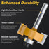 1/4 6 Set (1/8", 1/4", 5/16", 3/8", 7/16", 1/2") Shank Professional Rabbet Router Bit with Bearings - Interchangeable