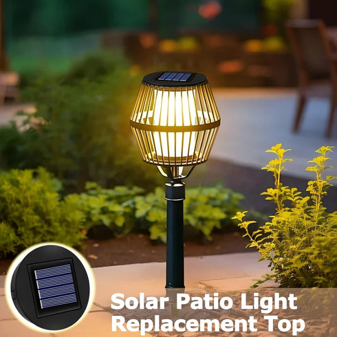 2 Pack 3.15 inch, 2.87 inch), 1.2V 600mAh Solar Light Replacement Top, Replace Solar Light Part for Lantern (Top Bottom