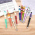 Beadthoven 20pcs Plastic Beadable Pen, Black Ink Ballpoint Pen Shaft for DIY Decorations, Office School Supplies