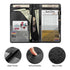 EcoVision Server Book for Waitress, Leather Waiter Organizer with Zipper Pocket, Restaurant Waitstaff Booklet, Guest