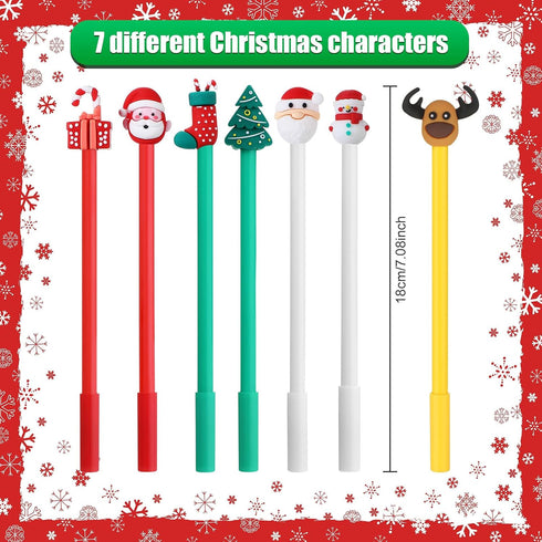 Zonon 36 Pieces Christmas Gel Ink Pen Set, Novelty Rollerball Pens with Christmas Characters