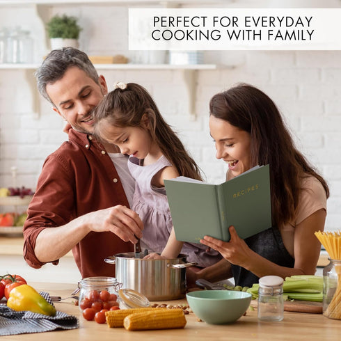 ZICOTO Aesthetic Blank Recipe Book - Waterproof Cover, Perfect Notebook to Organize Your Own Recipes