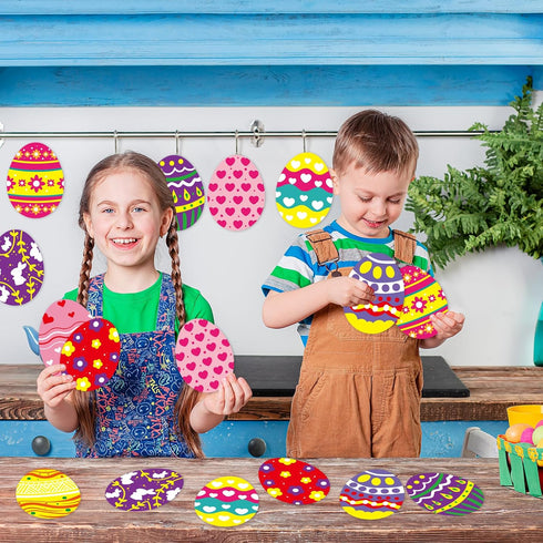 Easter Egg Cutouts for Spring Bulletin Board Classroom Decoration 45Pcs