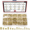 DYWISHKEY 400 Pieces M2 M3 M4 M5 Female Thread Knurled Nuts Brass Threaded Insert Assortment Kit
