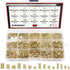 DYWISHKEY 400 Pieces M2 M3 M4 M5 Female Thread Knurled Nuts Brass Threaded Insert Assortment Kit
