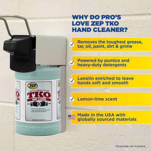 32 Oz (Pack 1) R54804 Zep TKO Hand Cleaner - of - The Go-to Industrial Hand Cleaner for Pros That Actually Works!