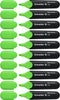 Schneider Job Highlighter, Chisel Tip, 1 + 5 mm, Black Barrel, Green Ink, Box of 10