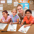 SCRIBBLEDO Division Math Practice Small White Board Dry Erase Sheets, 9”x12”, Pack of 10 for Classroom