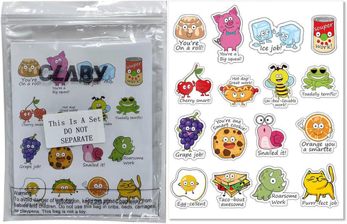 Clabby 400 Pieces Punny Teacher Stickers, Motivational Reward Stickers for Kids Classroom, Positive Encouragement