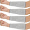Neer 4 Pair Arm Sleeves for Thin Skin, Anti-Cut Burn Resistant Forearm Sleeve for Cooking, Construction (Gray, 7.9 Inch)