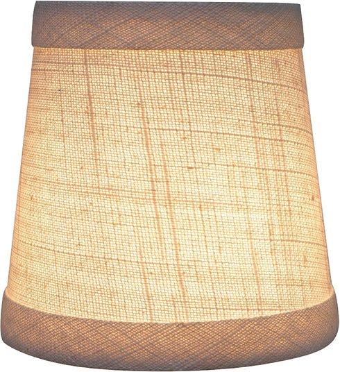 Aspen Creative 32713-2B, 3" 4" 4" Set 2 Empire Clip-On Chandelier Lamp Shade, Off White, Top x Bottom x Slant Height