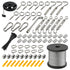 1/8" Wire Rope Kit 165FT 304 Stainless Steel Cable with M5 Turnbuckle