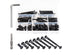 binifiMux 100pcs Black M6 Hex Drive Socket Cap Bolts Dowel Joint Nuts Assortment
