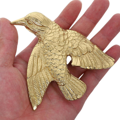 Cabilock Brass Bird Drawer Handle Vintage Small Cabinet Knobs Right-Side Kitchen Hardware Pulls for Wardrobe Dresser