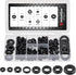 InstallGear 180pc Assorted Rubber Grommet Kit - 8 Sizes for Wiring Automotive, Rubber Wire Grommets