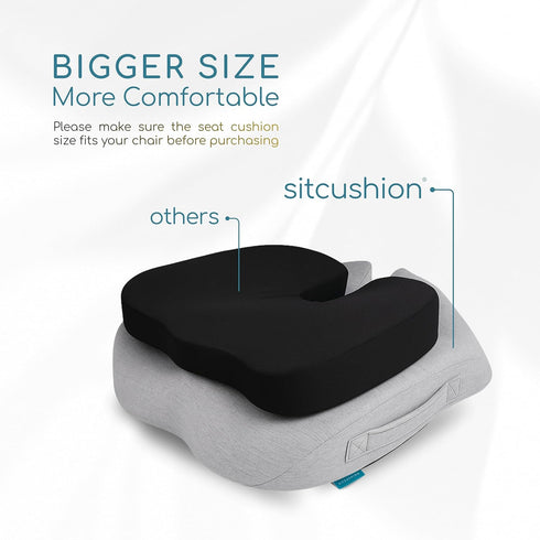 Tailbone Extra Large Office Chair Cushion for Sciatica Pain Relief, Memory Foam Seat Cushion for Car Seat Pad