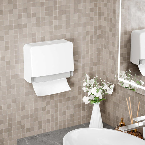 Yieach Commercial Bathroom,10.2W,No-Drill Paper Towel Dispenser Wall Mount for Restroom,Hotel and Multifold Paper Towel