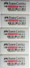 Faber-Castell Extra Soft Pencil Eraser - Dust Free, Clean Erasing, Pack of 5 (4 x 1.9 x 1.2 cm)