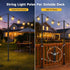 MuliVid 2 Pack 10FT Lighting Hanging Pole for Outside, Waterproof Hardened Metal Outdoor String Light Poles for Patio