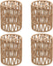 4-Pack Boho Rattan Lamp Shades,5.9" H x 4.7" D Woven Small Shade