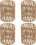 4-Pack Boho Rattan Lamp Shades,5.9" H x 4.7" D Woven Small Shade