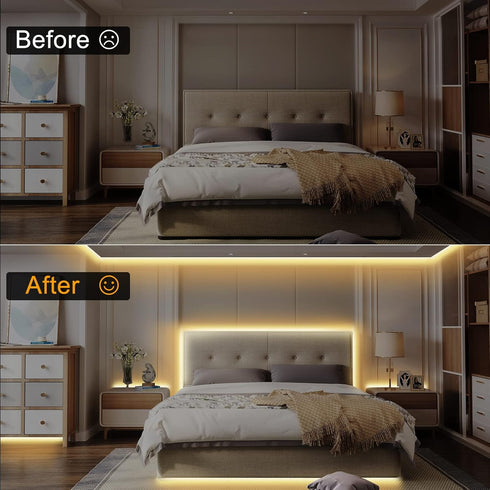 9.84ft 2700K-6500K Dimmable Tatazone Smart WiFi Tunable White COB Led Strip Light, CCT Bright Led COB Light Strip Work