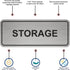 Standard Storage Room Sign for Restroom, Office, Business Store Signs/Decor (Silver)