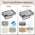 YIGII Toilet Paper Holder with Shelf, Adhesive or Drilling Tissue Roll Holder for Bathroom, Rustproof Toilet Roll