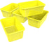 Storex Small Cubby Bins, Pack of 5, 12.2 x 7.8 x 5.1 Inches, Yellow