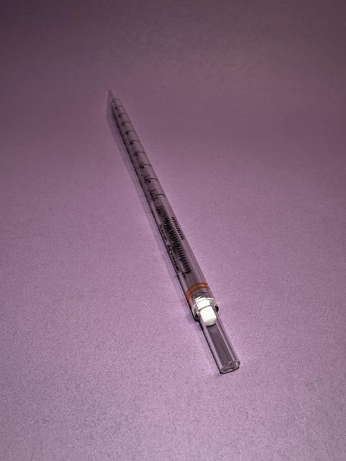 Generic 10 mL Pack 50 Serological Pipettes, Graduated, Drawn Tip, Orange Color Ring, Individually Wrapped,