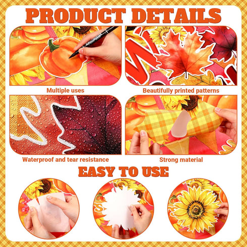 Fall Bulletin Board Decorations Set - Religious Pumpkin Sunflower Cutouts for Thanksgiving School Decor
