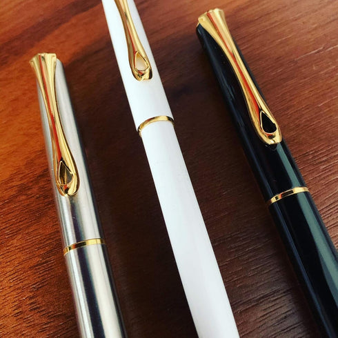 Diplomat - Traveller - Ballpoint Pen EasyFLOW, Chrome with Gold, Elegant and Resistant, High End