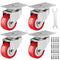 2.5 Inch Heavy Duty Caster Wheels Set of 4, Lockable Cart Wheels with Brakes, 1500lbs Load Capacity, 360 Degree