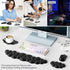 Set, TECKNET Cloud Keyboard Wrist Rest Cloud Wrist Rest with Non-Slip Base, PU Leather Wrist Pad for Keyboard