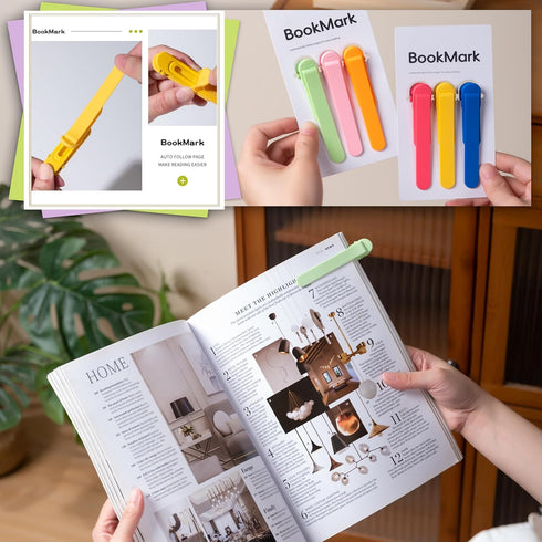 Kaluofan 6PCS Colorful Book Marks for Reading Women, Bookmark Clip Accessories, Gifts for Mothers, Teachers, Book Lovers